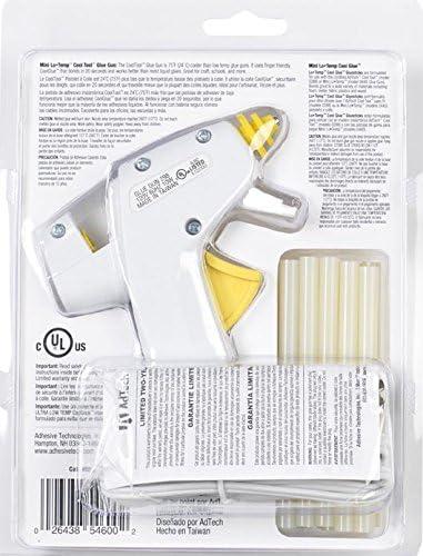 AdTech White Mini Glue Gun - Low Temperature Precision Crafting Tool 