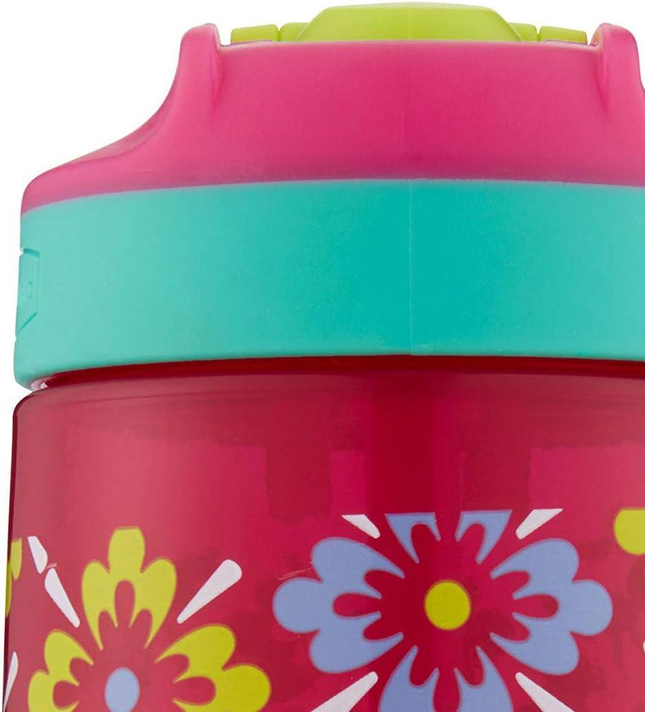 Rubbermaid Leak-Proof Sip Kids Water Bottle 14 oz Tiki Flowers