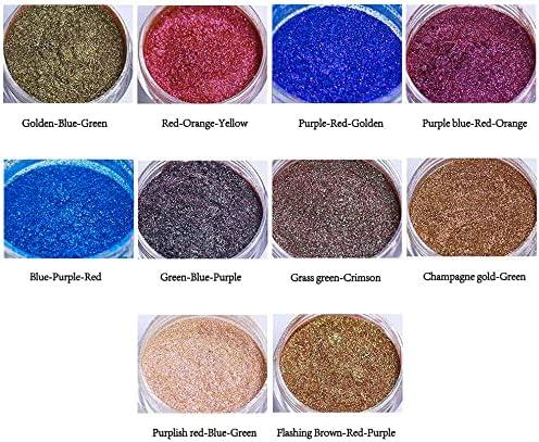 Chameleon Mica Powder Color Shift Pigment Powder for Epoxy Resin Painting Soap Making Bath Bombs Candle Making Slime(1oz/Bottle) (Champagne Gold)