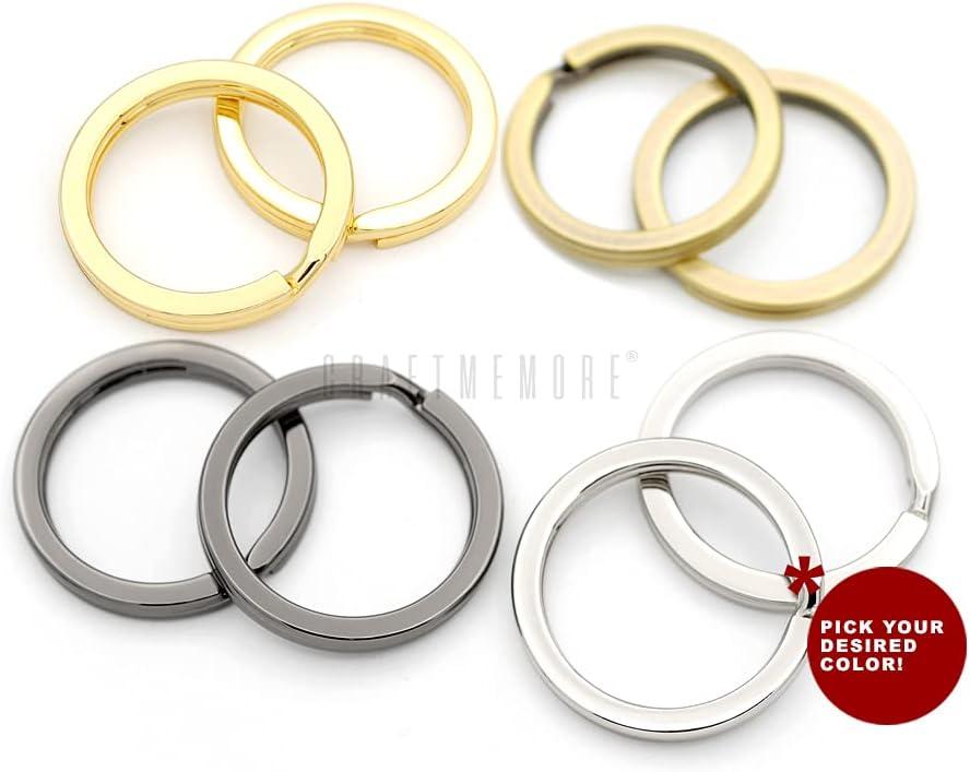 Bronze Split Key Rings - 25mm Iron Based Alloy Silver Tone Key Ring 5pcs