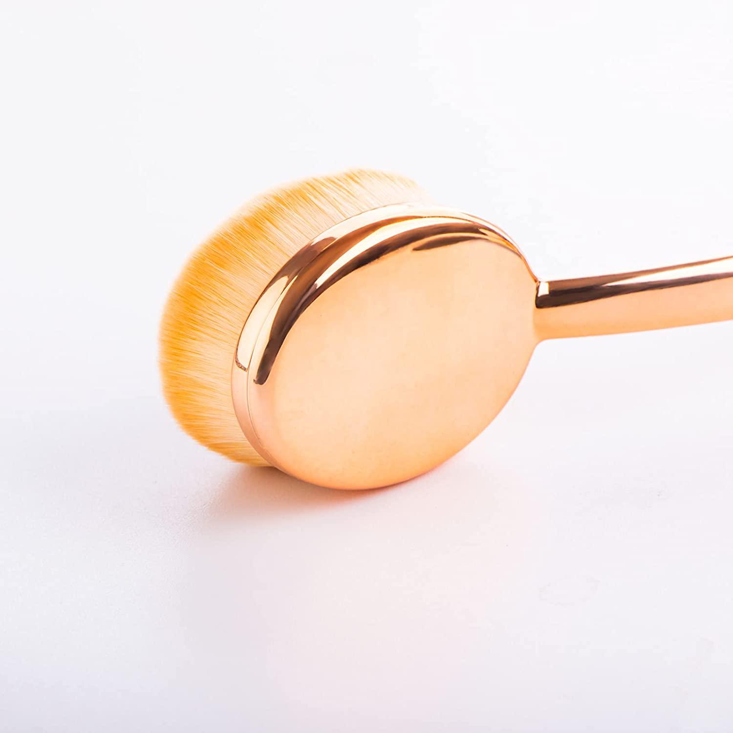 Yoseng Oval Foundation Brush 5 Pcs Toothbrush makeup brushes Fast Flawless  Application Liquid Cream Powder Foundation