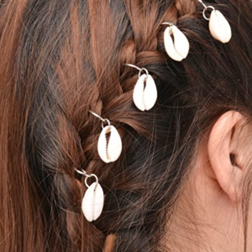 Maidston 148 Pcs Hair Jewels for Braids Dreadlock Accessories Crystal Wire Wrapped LOC Jewelry Hair Seashell Hair Gold Silver Black