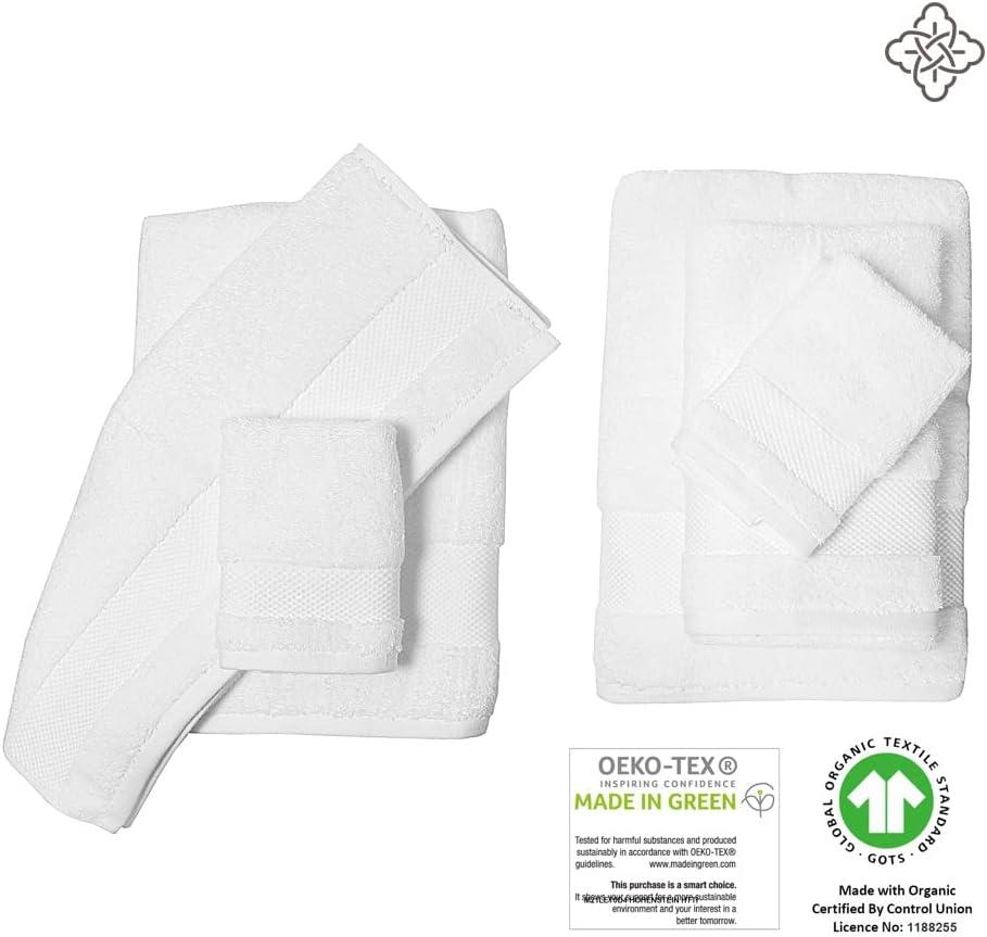 Threshold White 6-Piece Bath Towel Set, 2 Hand Towels 2 Washcloths
