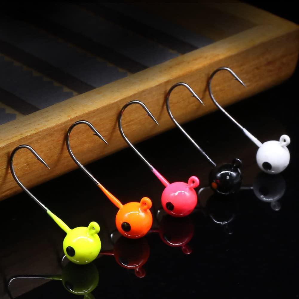  Eupheng 50pcs Fly Tying Jigs Kit Jig Heads for Fly Fishing,  Jig Head Fly Fishing Hooks DIY Lure Making Kit Suit for Tying Flies (1/8oz,  Combo) : Sports & Outdoors