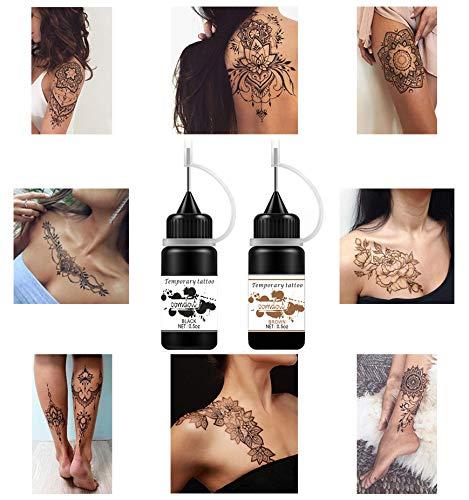 19X10cm black temporary tattoos 12 sheets temporary tattoos stencils tattoos  stickers templates rand | Fruugo QA