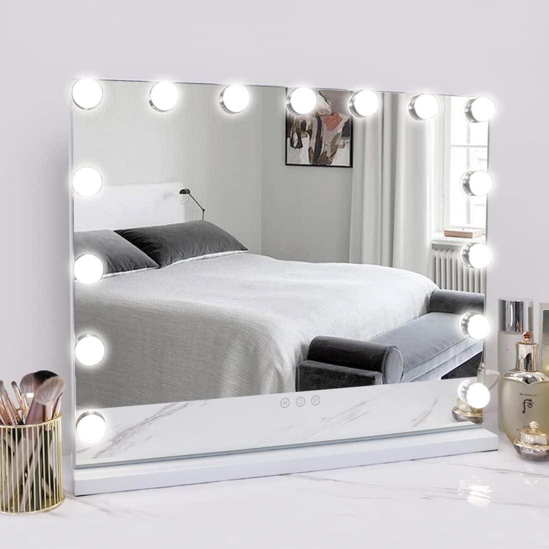 Chende LED Vanity Light for Mirror, Hollywood Style Makeup Lights with  Dimmer and 12V Adapter, Stick on Vanity Mirror, (Mirror Not Included)