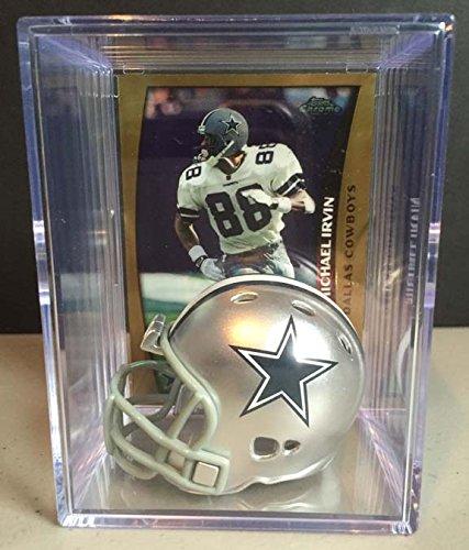 Dallas NFL Helmet Shadowbox w/Michael Irvin card