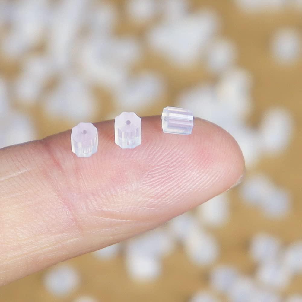 Mazoliy Earring Backs for Sensitive Ears, 200pcs Silicone Clear for Studs Earring Hooks Hypo-Allergenic Earring Stoppers Jewelry Accessories