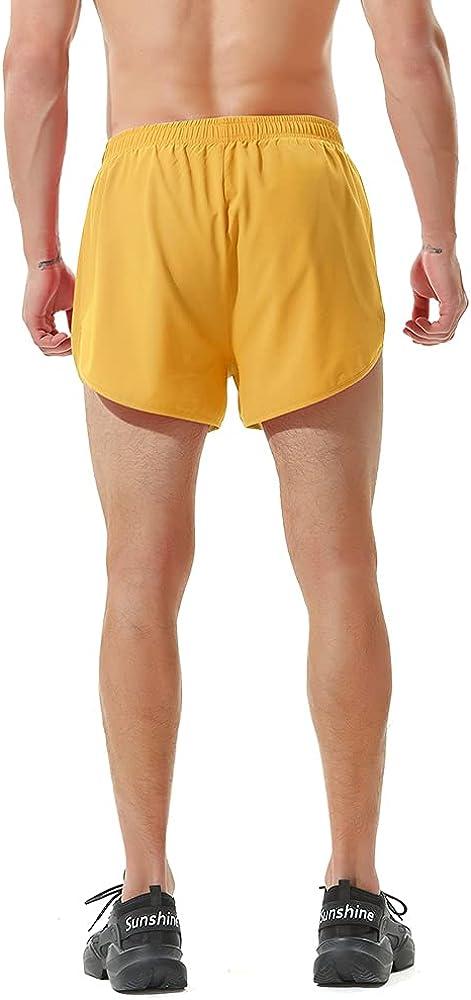JHKKU Yellow Cheese Shorts for Mens Athletic Workout Running 2 in