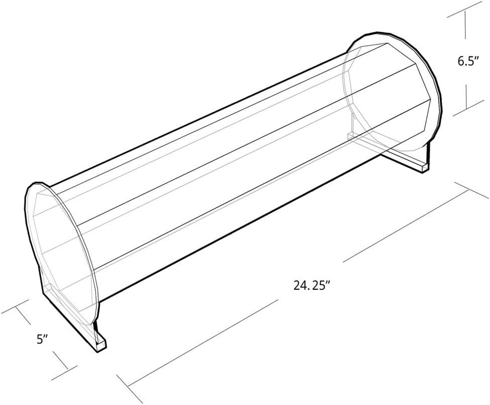 Azar Displays 179140 Clear Acrylic 4-Way Divider Shield for Table, Crossed Plas