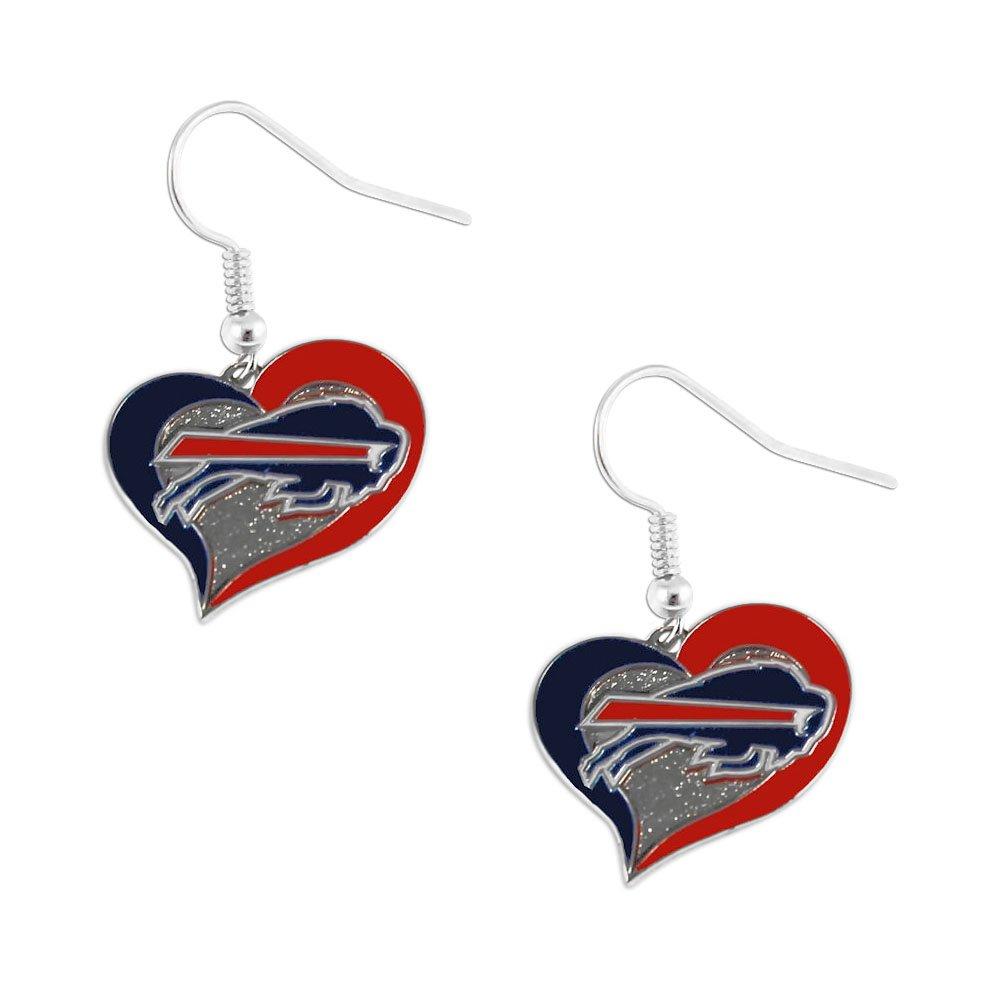 Buffalo Bills Swirl Heart Earrings