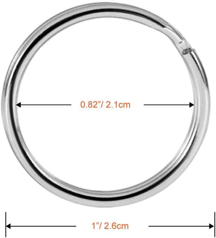 Paxcoo 100 Pcs Metal Swivel Lanyard Snap Hook with Key Rings (Silver)