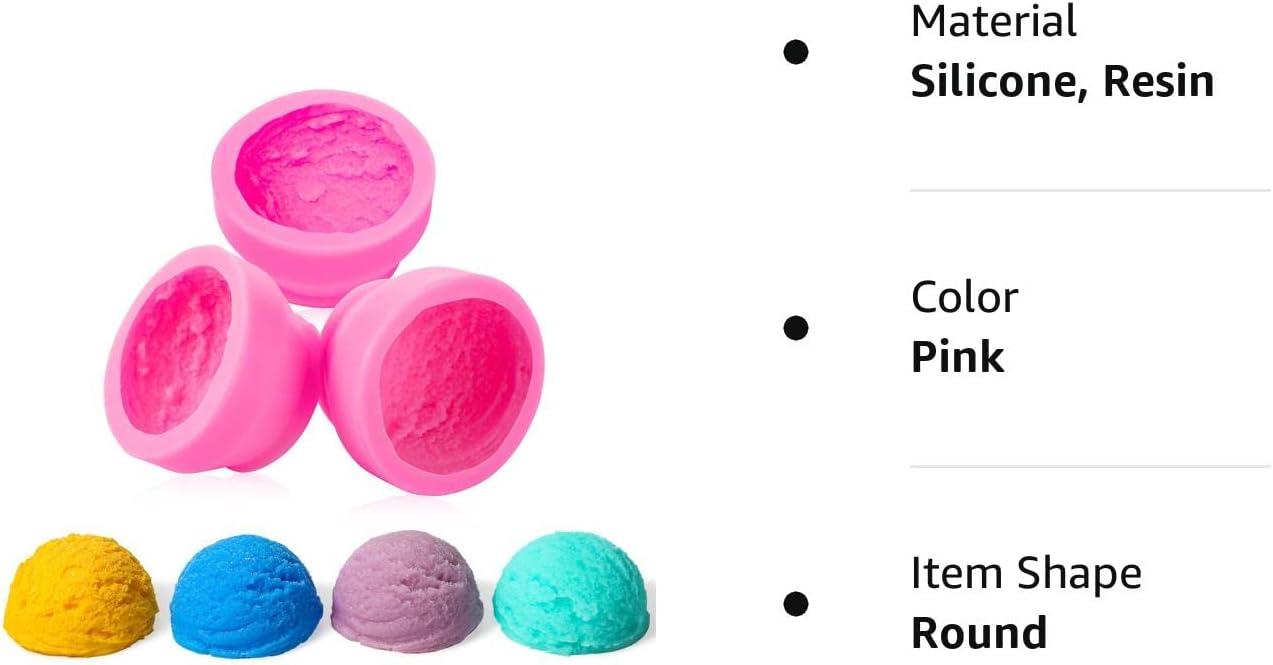 Silicone 3D Ice Cream Ball Shape Silicone Molds Cookie Pastry Mold Soap  Candle Clay Mold Aromatherapy Plaster Mold, for Wedding Cake Chocolate  Dessert