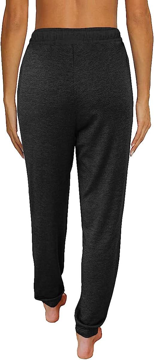 AUTOMET Women's Fleece Lined Sweatpants Baggy Wide Straight Leg Pants