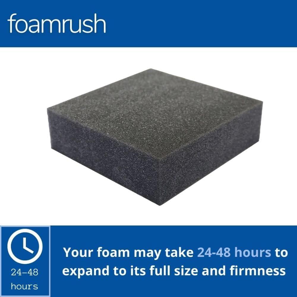 FoamRush 6 x 25 x 25 Seat Cushion Foam with Batting/Dacron (Cushion Seat  Replacement) Made in USA
