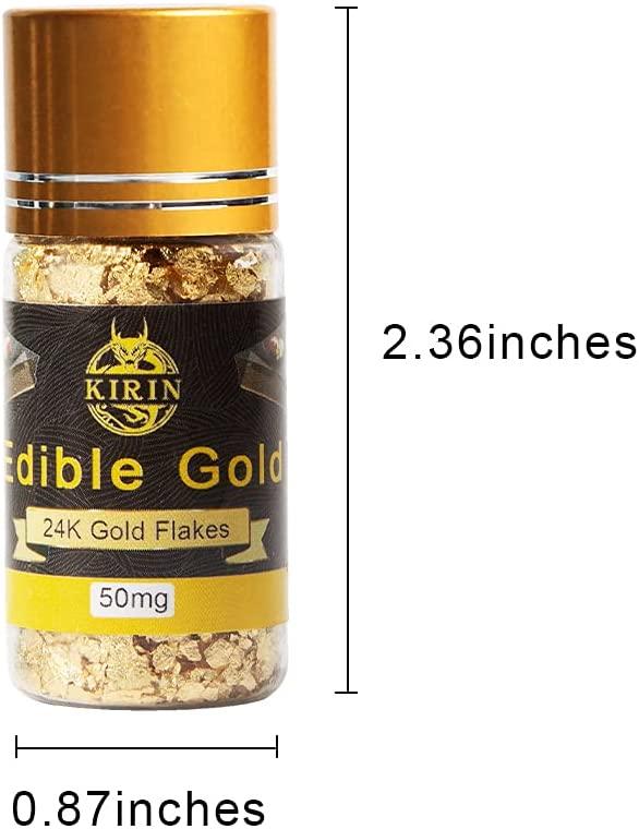 Edible Gold flakes,50mg Eatable Gold,24K Gold Flakes for Cake