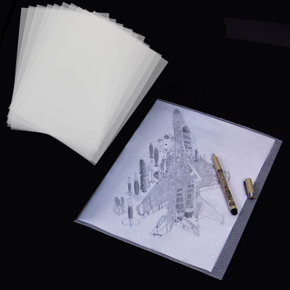 100 Sheets Tracing Paper, 8.27 X 11.69 Inches Artists Tracing Paper Pad  White Trace Paper Translucent Clear Paper For Sketching Tracing Drawing  Animat