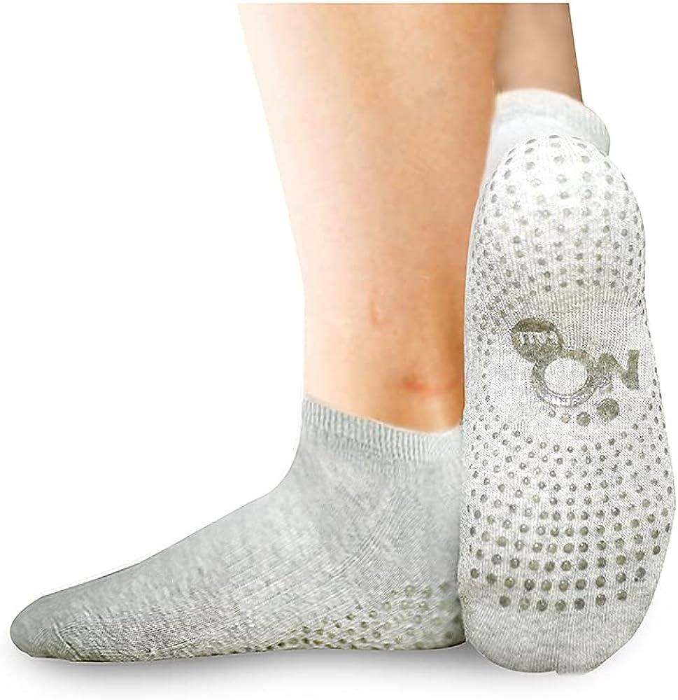 NOFALL Men's Non Slip non Skid Ankle Socks, Free Size, with Sticky Grips