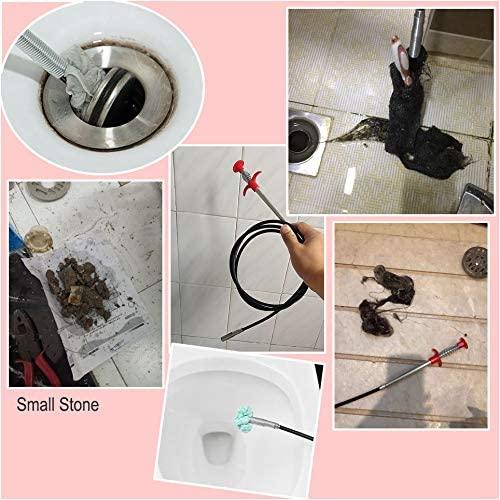 Flexible Claw Grabber Drain Cleaning Claw Spring Pipe Dredging Tool With 4  Claws 63 inch Drain Claw Grabber for Sink, Sewer, Drains, Toilet 