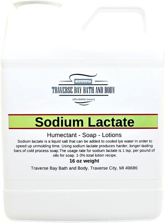 Sodium Lactate, 16 Oz, Safety Sealed Container. 60% Concentration USP  Natural Preservative Made in The USA