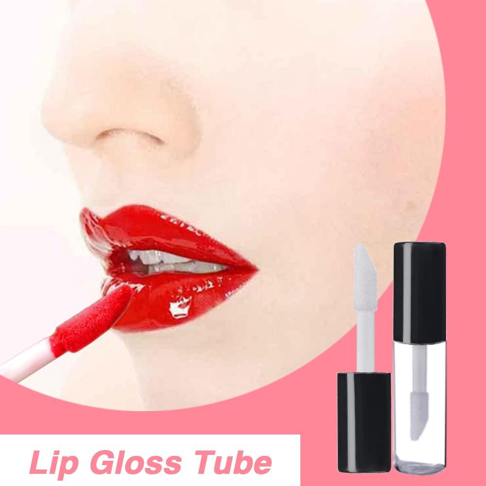 AMORIX 50PCS 10ml Lip Gloss Tubes Clear Empty Lip Balm Containers