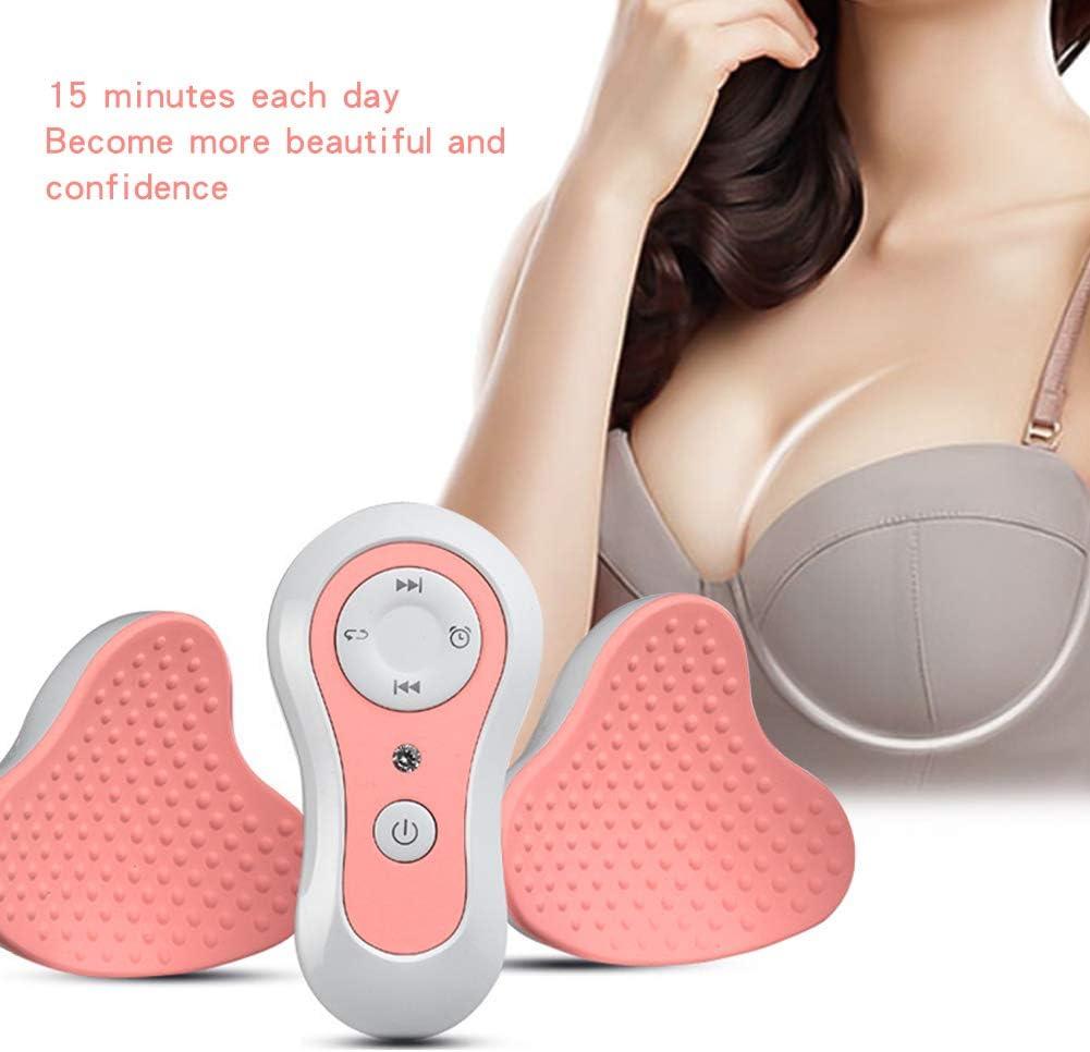 Electric Bust Massager, Breast Enhancer Massager Bra, USB Breast Massager,  Portable Electric Vibration Bust Lift with 3 Massage Modes (Pink)