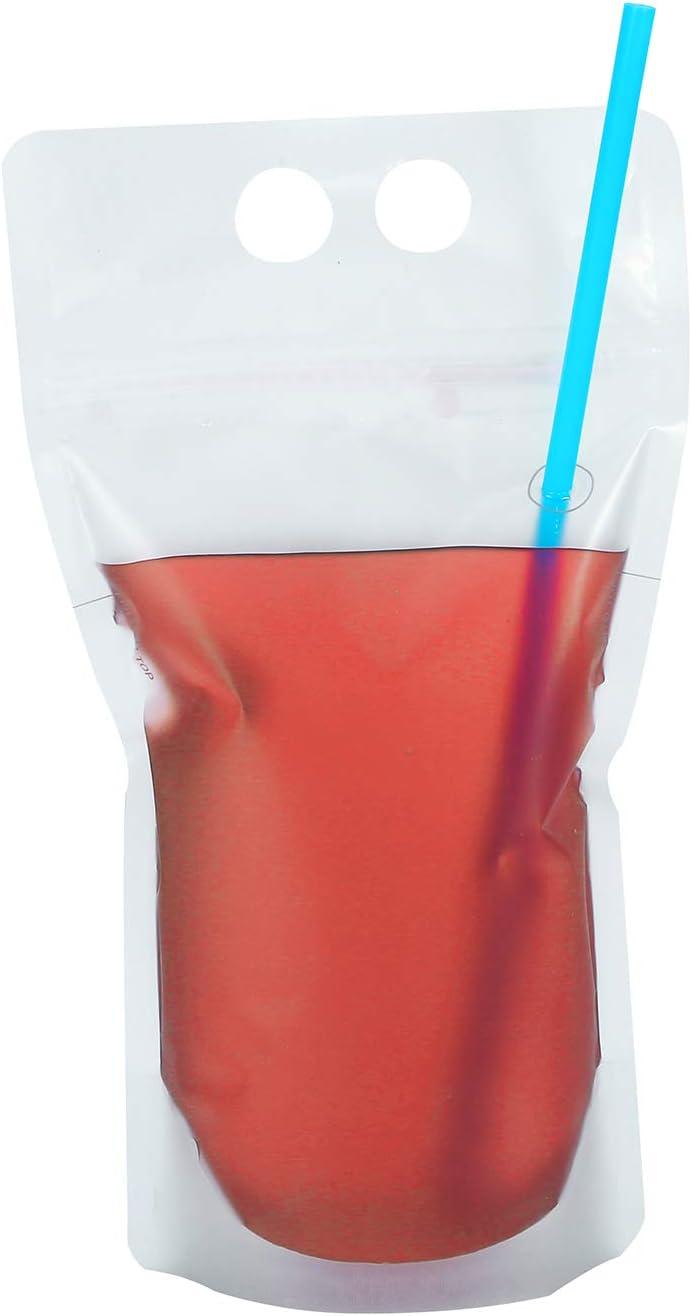 Adult Drink Pouch With Straw, Fun Beverage Pouch, Frozen Drink