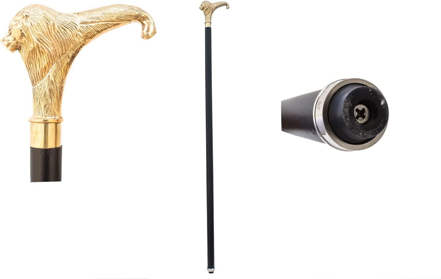 Luxury Walking Stick, Golden Lion Head Fashion Walking Cane for Men - 90 cm