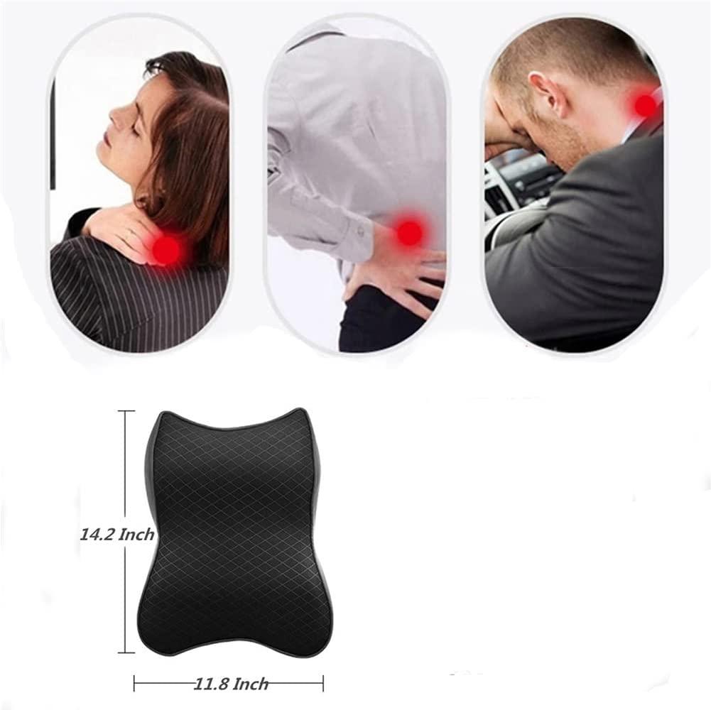 Car Seat Headrest Neck Rest Cushion - Ergonomic Car Neck Pillow Durable 100% Pure Memory Foam Carseat Neck Support - Comfty Car Seat Back Pillows for