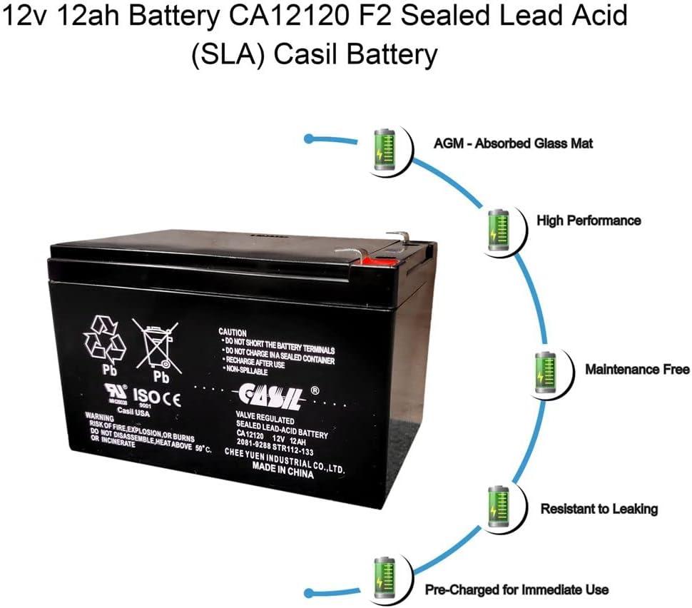 12V 12Ah F2 SEALED LEAD ACID DEEP-CYCLE RECHARGEABLE BATTERY 