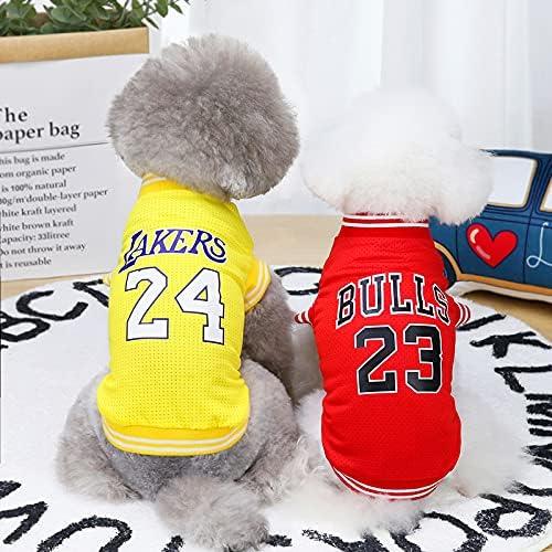 Summer Dog Clothes Breathable Basketball Jersey Puppy Cats Vest