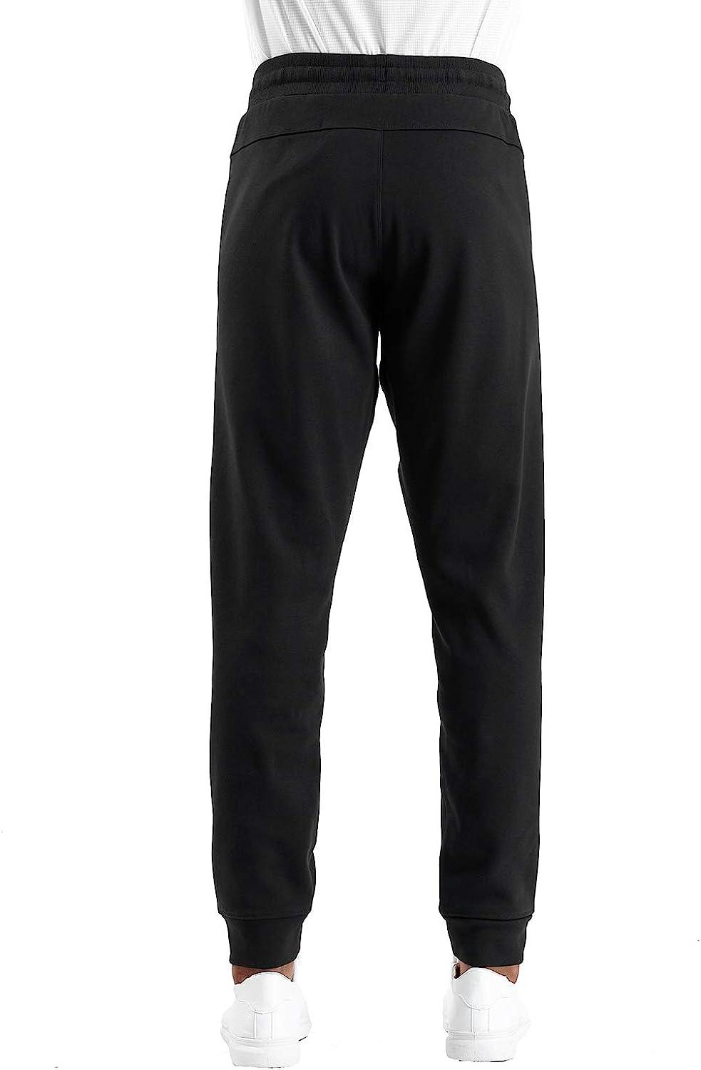 THE GYM PEOPLE Men's Fleece Joggers Pants with Deep Pockets Athletic  Loose-fit Sweatpants for Workout, Running, Training Fleece Lined Black Large