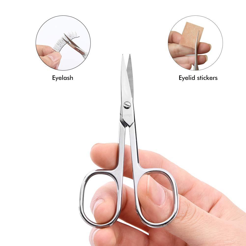 LIVINGO Professional Nose Hair Scissors, Multi-purpose Stainless Steel  Rounded Tip Straight Blade, Facial Hair Beard Eyebrows Ear Trimming Beauty