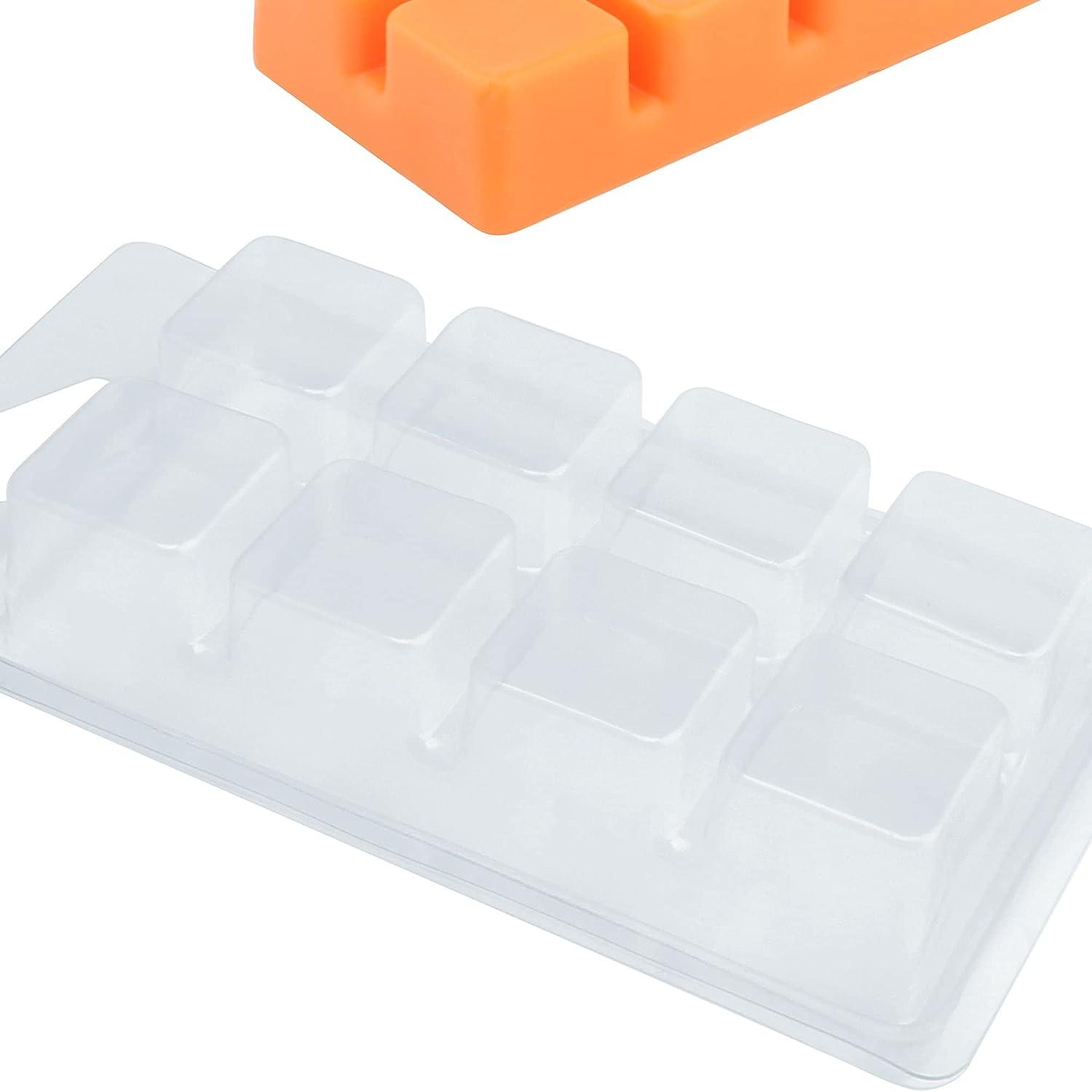 100 Pack Wax Melt Molds Clear Plastic Cube Clamshells Wax Mold for Candle  Soap