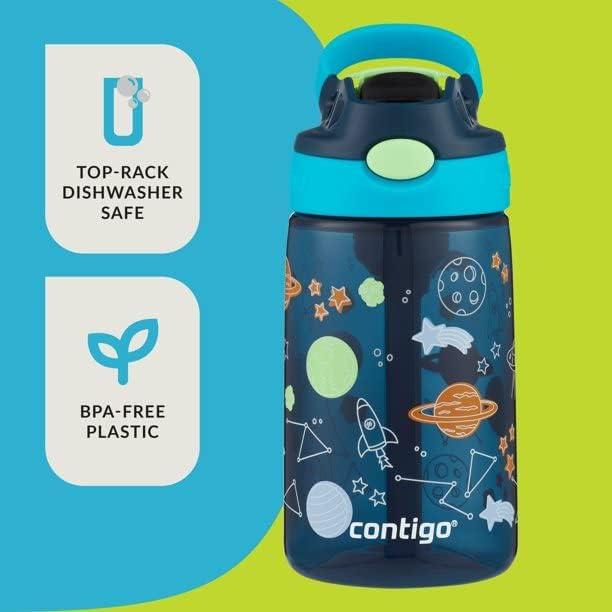 Contigo Kids Water Bottle with Autospout Straw – Spill Proof, Easy-Clean  Lid Design, 14 oz., Panda & Cat, 2-pack