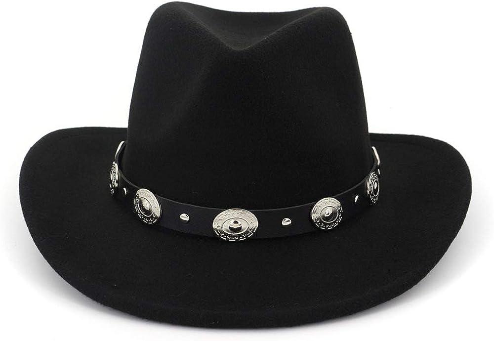  Western Outback Felt Cowboy Hat For Women Cowgirls Fedora  Gus Hat Rodeo 22-22.75 Fit For M/L