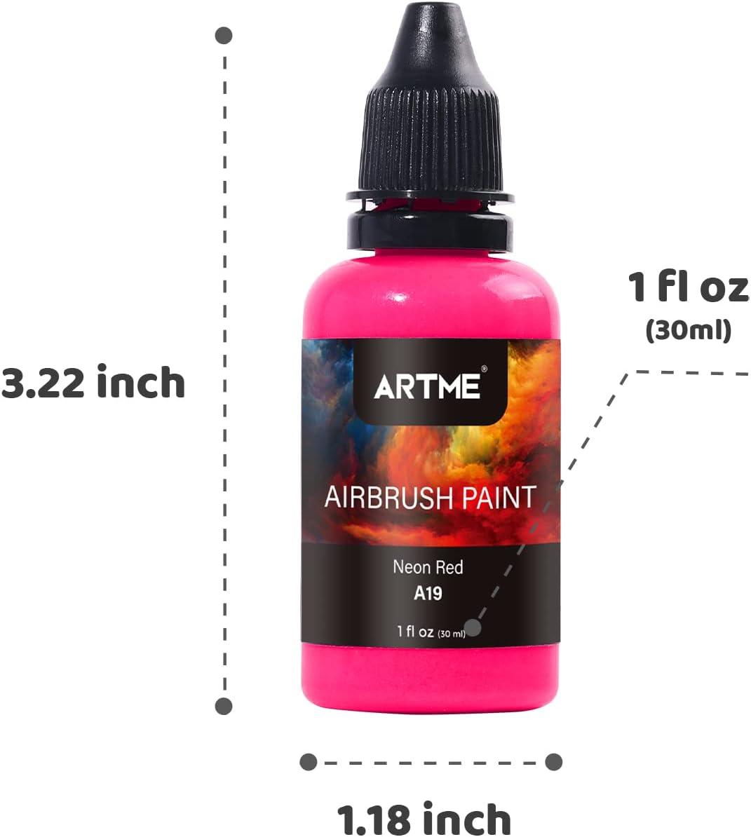 Airbrush Paint Set - 30 Colors Ready to Spray Airbrush Kit with 2 Cleaning  Brush, Water Based Acrylic Air Brush Paint for Metal, Plastic Models