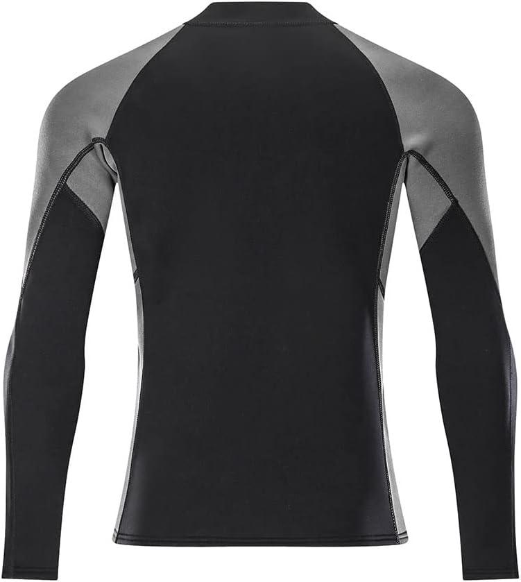 REALON Wetsuit Top Men 2mm Neoprene Jacket, Long Sleeves Swimsuit Front  Zipper Male Wet Suit Shirt for Surfing Scuba Diving Swimming Snorkeling  Kayaking (2mm Black Men, 4X-Large), Wetsuits -  Canada