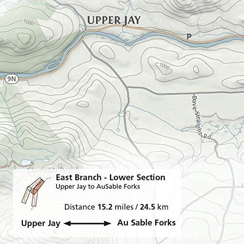 Ausable River Fly Fishing Map | Adirondack High Peaks Map - East Branch ...
