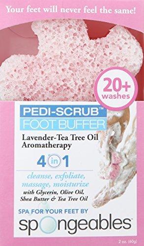 Spongeables Pedi-Scrub Foot Buffer, Lavender Scent, Contains