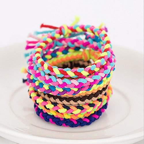 Multicolor Mix Elastic Fashion Durable Women Girl Tie Rope Hair