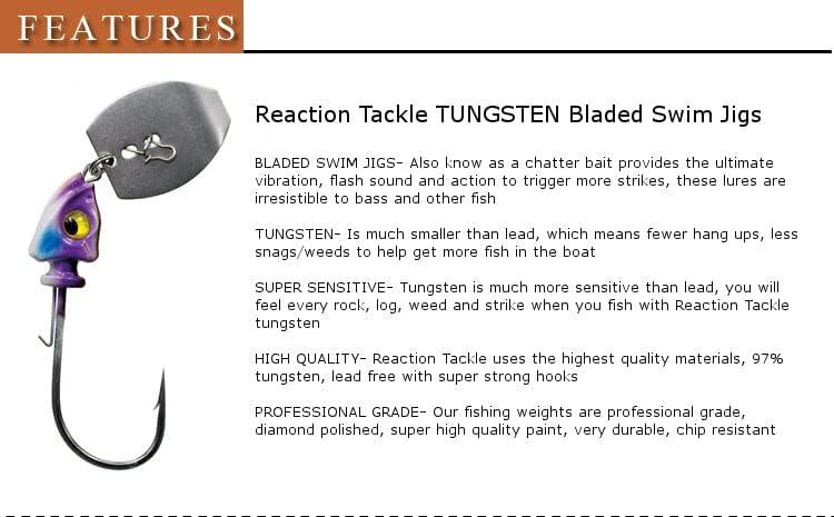 Reaction Tackle Tungsten Swimbait Jig Heads (5-Pack)