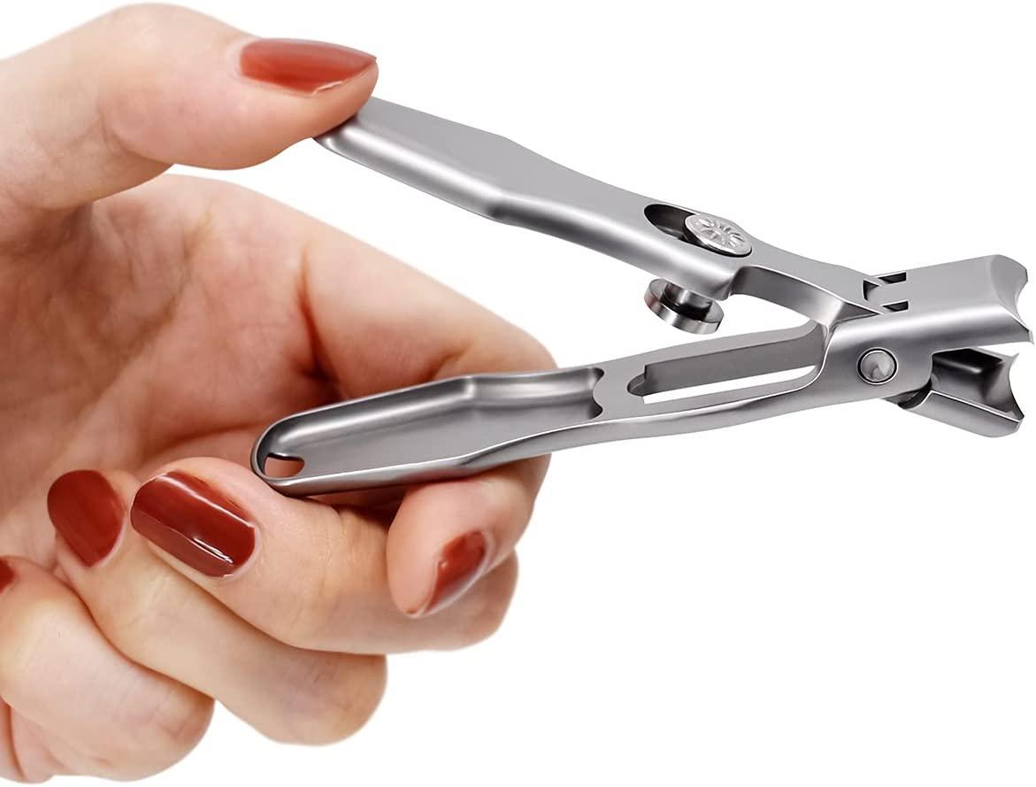 Powerful Toe Nail Clippers with Curved Blade for Thick Nails - Sharp &  Durable