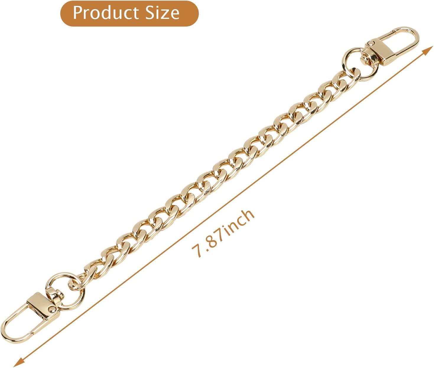  ZLYY 12mm Gold Purse Strap Extender Flat Chain Strap Gold  Handbag Chains Accessories Decoration For For Handbag Wallet Clutch(2pcs) :  Clothing, Shoes & Jewelry