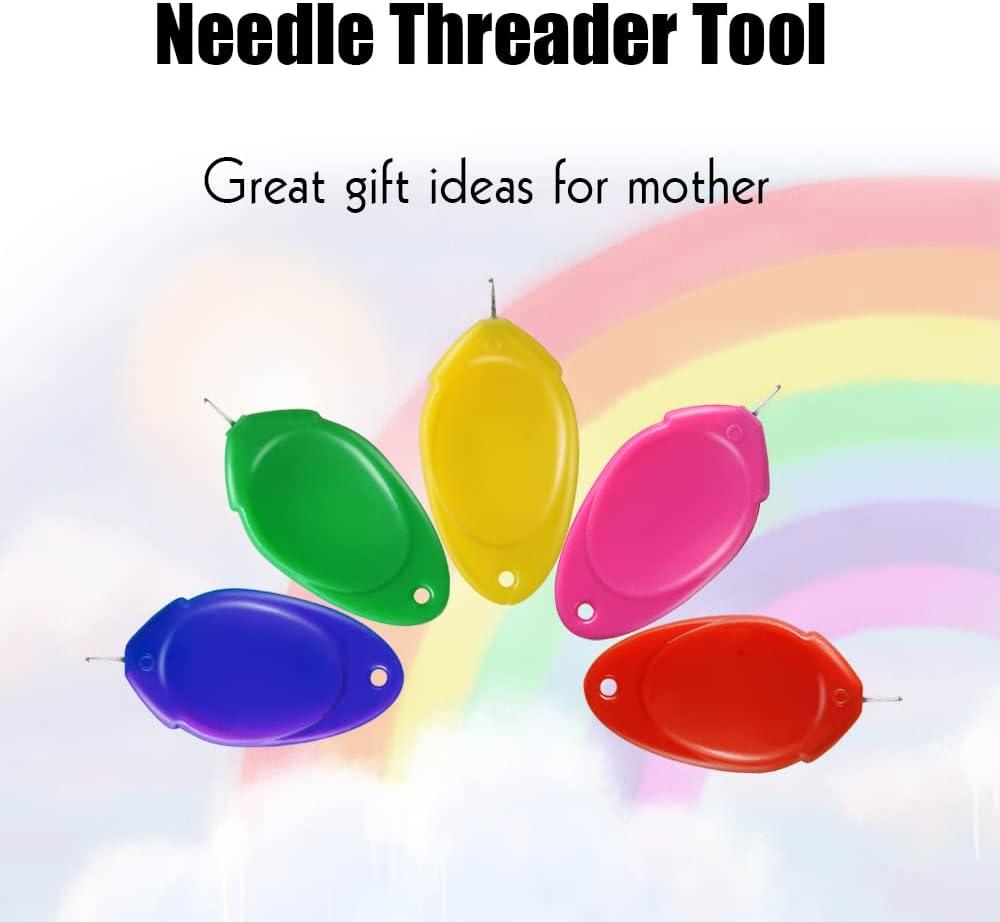 Needle Threaders,Needle Threader Tool,Easy Device Automatic Thread Sewing  Threader, Quick Sewing Needle Inserter, Simple Wire Loop Tool DIY Threader