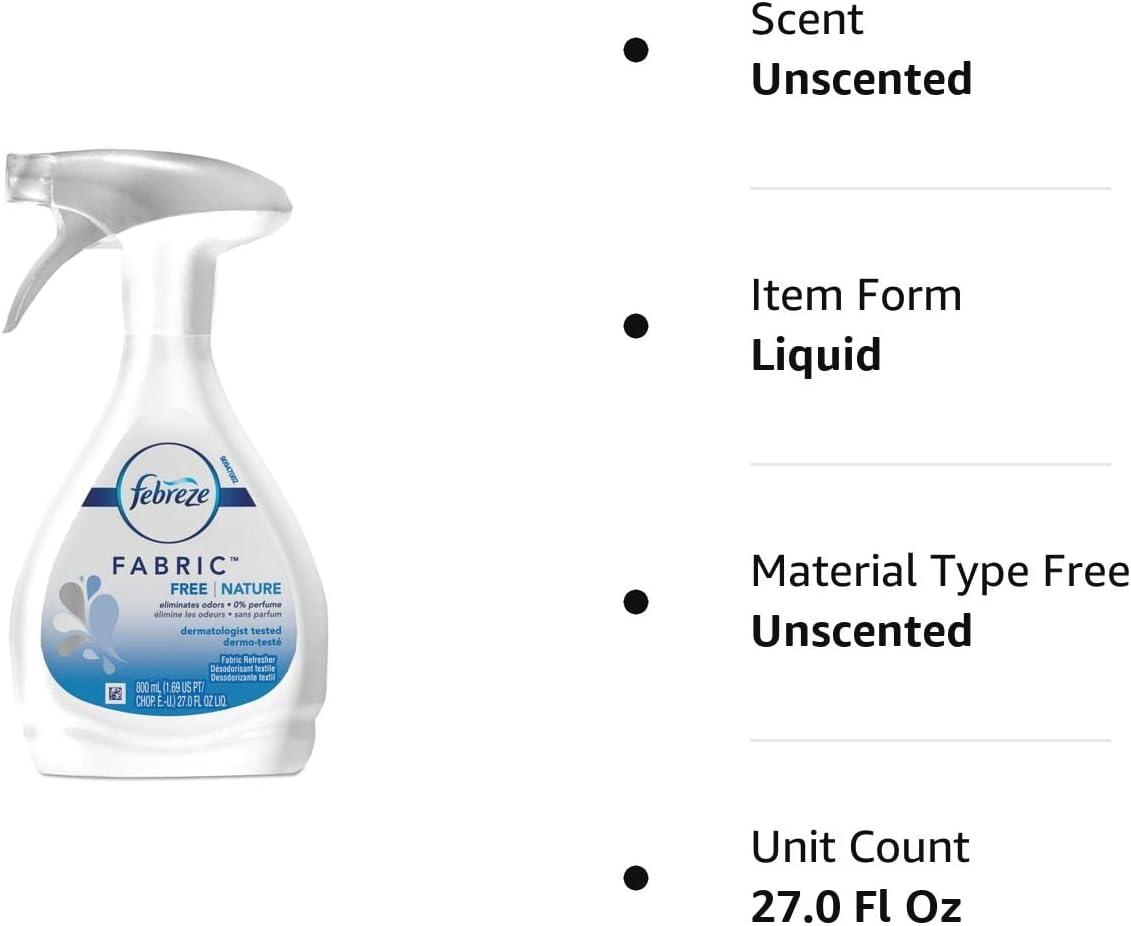Febreze Fabric Refresher/Odor Eliminator, Unscented, 27 Oz Spray Bottle,  PGC97596EA