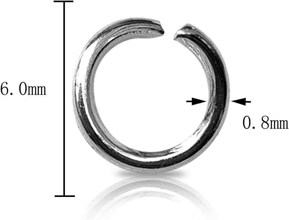 600 Pcs Silver Plated Jump Rings Split Rings Circle Clasp