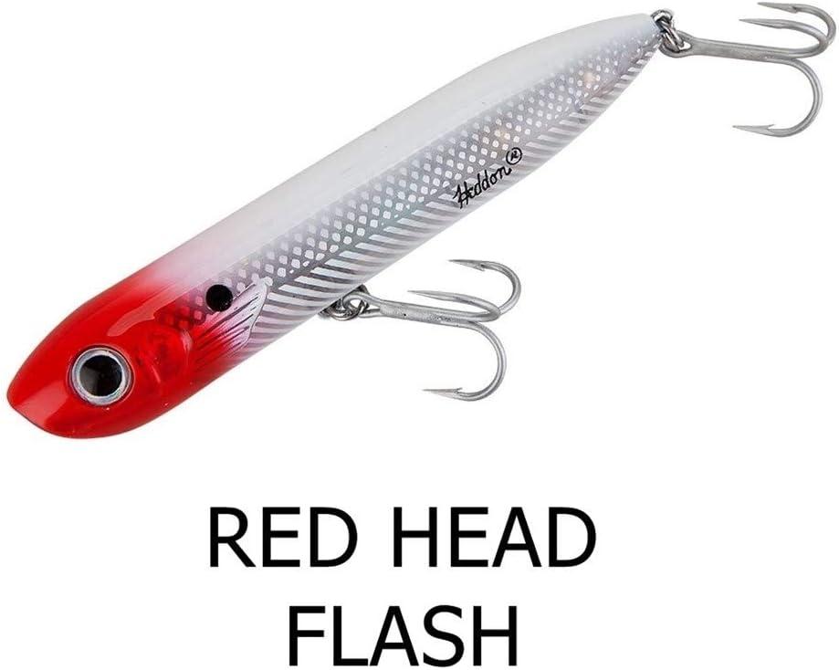 Heddon Chug'N Spook Popper Topwater Fishing Lure for Saltwater and  Freshwater Chug'N Spook Jr (1/2 oz) Red Head Flash