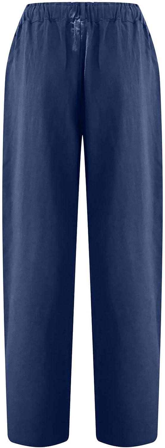 Gamivast Linen Pants for Women 2023 High Waist Wide Leg Pants with