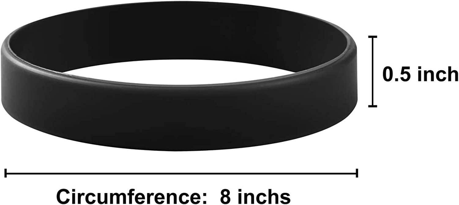 Amazon.com : Personalized Silicone Wristbands Bulk with Text Message Custom Rubber  Bracelets Customized Rubber Band Bracelets for Events,  Motivation,Fundraisers, Awareness,Black : Office Products